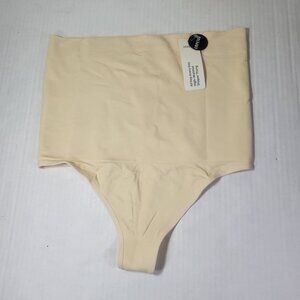 Empetua Beige High-Waisted Seamless Thong Underwear Shapewear Size XL